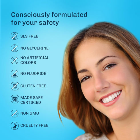 Pack Bentodent Calcium Bentonite Clay Toothpaste Fluoride-Free SLS Free Natural Toothpaste for Family Including Kids