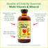 CHILDLIFE Essentials Kids Multivitamin & Mineral, Liquid Multivitamin for Toddler & Baby, Natural Orange & Mango, 8 Fl