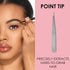 JAPONESQUE Slant and Point Tweezers Set, Hand-Sharpened Stainless, Ideal for Defining and Shaping Brows, Travel