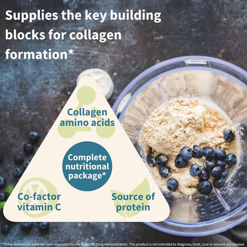 Advanced Vegan Vanilla Collagen Peptide Powder | Enhanced with Glycine, Proline & Vitamin C | 35 Servings