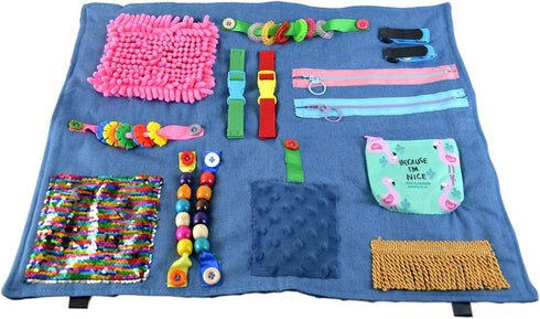 Therapeutic Fidget Blanket for Anxiety Relief - Ideal for Alzheimer & Dementia