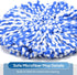 8 Pack RinseClean Spin Mop Replacement Heads - Compatible with RinseClean 2 Tank System, Blue Microfiber Refills