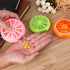 KINMINGZHU 7 3-Compartment Portable Mini Day Weekly Circular Shape Rotary Cute Fruit Style Pill Organizer Box (Mixed