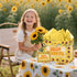 Wauprant Large Sunflower Gift Bag for Girls Women Yellow Floral Hello Sunshine Gift Bag with Wrapping Paper