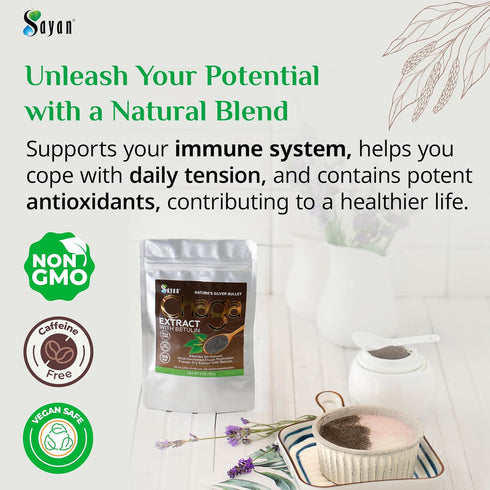 Sayan Siberian Chaga Mushroom Extract with Betulin Powder, 2 oz, Organic Antioxidant Blend for Wellness