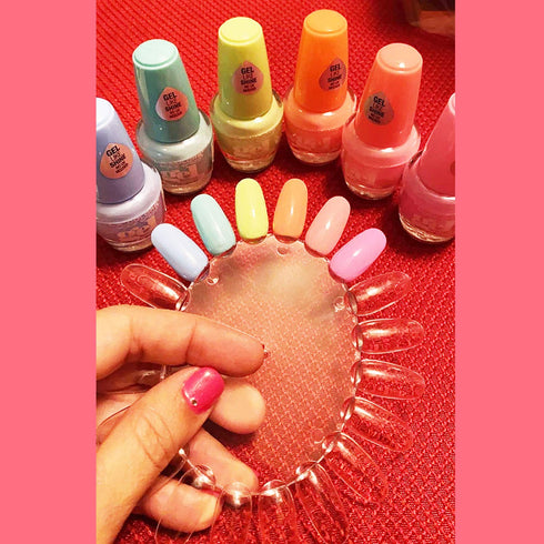 Honbay 20PCS Plastic False Nail Swatches Wheels, Nail Art Color Polish Display Wheel for Manicure