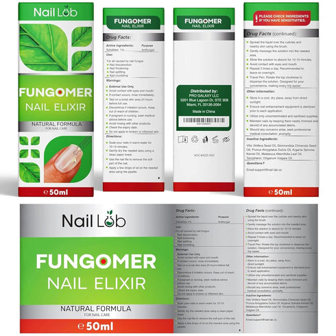 Nail Lab 50 ml 3 ml Premium Fu Nail Elixir for Toenails - | Includes Pen & File | Extra Strong Nail Care Strengthener |