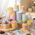 Jingmore 240 Set 6oz Ice Cream Paper Cups with Lids and Spoons, Disposable Sundae Bowls, Dessert Cups for Birthday
