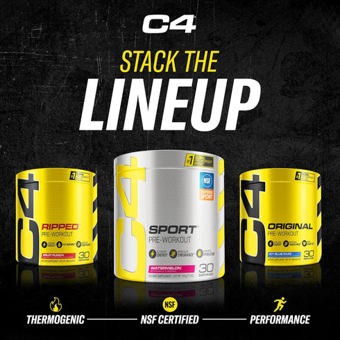 C4 Original Pre Workout Powder Fruit Punch - Sugar Free Energy for Men & Women - 150mg Caffeine + Beta Alanine +