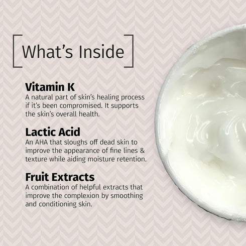 Reviva Labs Vitamin K Crème, 2 Oz for Bruising, Under-Eye Dark Circles, Wrinkles, Soybean Oil, Natural Fruit Extracts