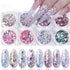 Holographic Nail Glitter Flakes - Mermaid Powder Nail Art Decorations and 3D Sequins for DIY Manicure