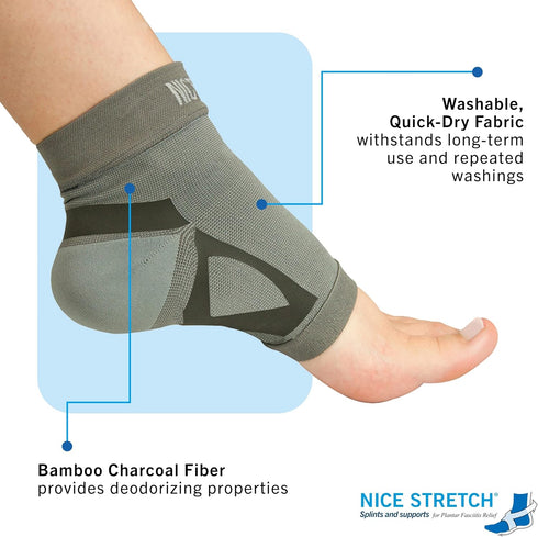 Brownmed Nice Stretch Plantar Fasciitis Sleeve, Compression Foot Sleeve for Arch & Heel Support, Small/Medium