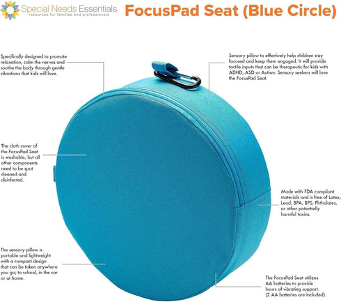 Special Needs Essentials 1 Count FocusPad Sensory Cushion | ADHD, Autism & Anxiety Support | Wobble Seat for Kids