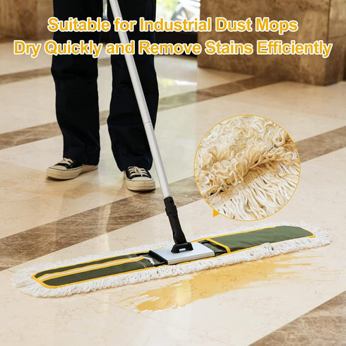36" Microfiber Mop Pads - 2 Pieces for CLEANHOME Industrial Dust Mop: B08R3F1ZZM, Green