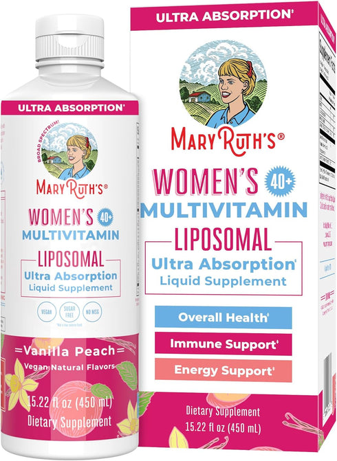 MaryRuth Organics Multivitamin for Women 40+, Liposomal Immune Support Supplement, Vegan, 15.22 Fl Oz
