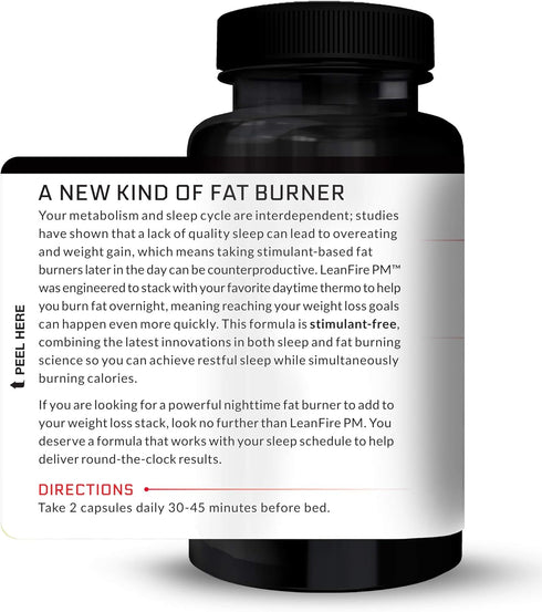 Force Factor LeanFire PM Weight Loss Pills, Fat Burner & Overnight Formula for Women & Men, 60 Capsules