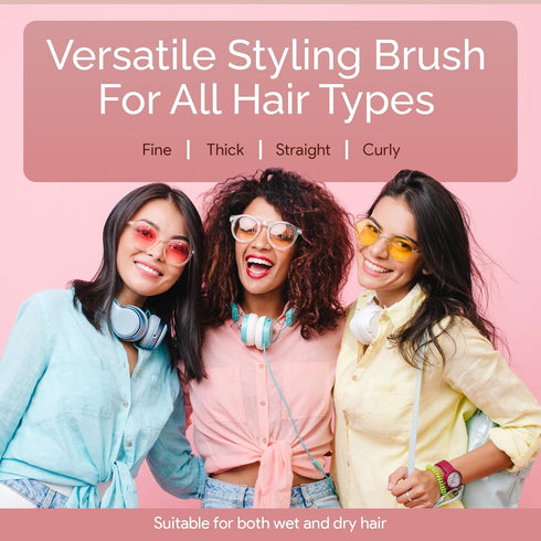 Lily England Vented Hair Brush for Blow Drying, Easy Detangling Hairbrush for Women, Rose Gold