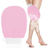 Exfoliating Glove Body Scrubber, 1 PC Korean Washcloth for Deep Scrub, Loofah Cleansing Mitts, Pink