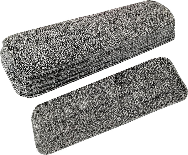 6 Pack Microfiber Spray Mop Replacement Heads for Wet Dry Mops, Reusable Replacement Refills Compatible with Bona