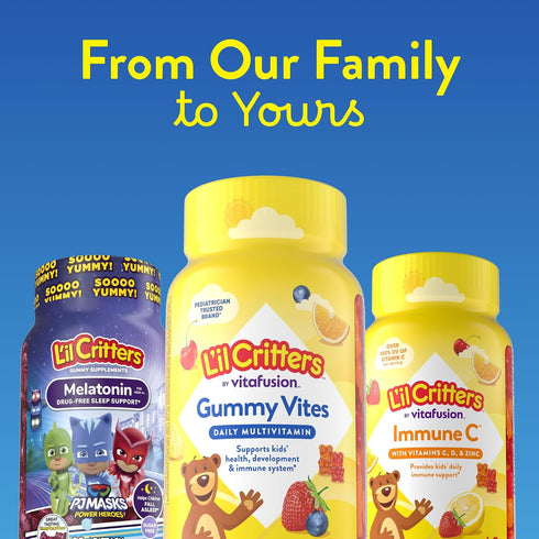 Gummy 90 Gummies Lil Critters Fiber Daily Supplement for Kids, for Digestive Support, Berry and Lemon Flavors