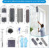 Microfiber Extendable Feather Duster (11pcs) with 100" Extension Pole, Washable & Reusable for Cleaning Ceiling Fans &