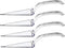 Plasticpro Disposable Heavy Duty Plastic Cake Cutter, Durable Premium Serving Utensils Clear Pack of 12