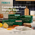 Pack, 260 Count 90 90 50 30 FEBU Compostable Food Storage Bags Variety | Compostable & Biodegradable | PFAS & BPA Free