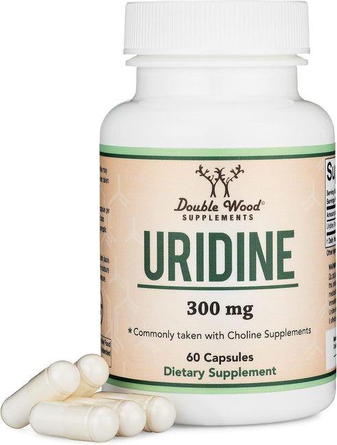 Uridine Monophosphate - Third Party Tested (Choline Enhancer, Beginner Nootropic) 300mg, 60 Capsules