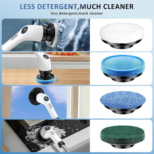 8pcs Electric Spin Scrubber Replacement Brush Heads, Extra Brushes Kit for Bathroom, Kitchen, Car Cleaning