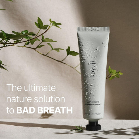 Clean Breath Tea Tree Toothpaste - Natural, Fluoride Free, Vegan, Gum Health for All Family