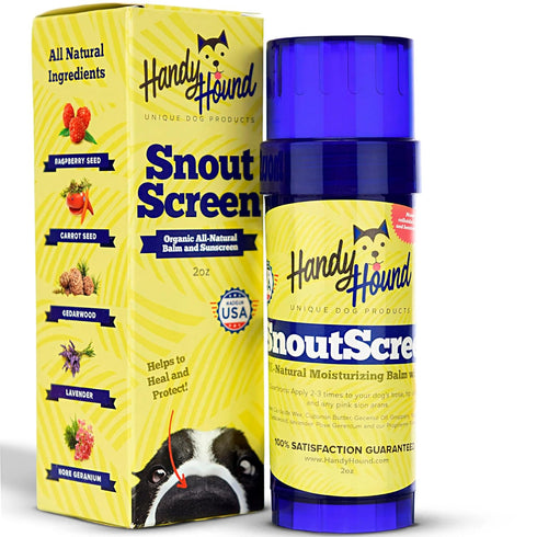 SnoutScreen Dog Nose Balm and Paw Balm - 2 oz - Moisturizing Formula for Dry Noses, Vet Recommended, Made in USA