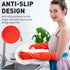 ThxToms Rubber Dishwashing Gloves, 2-Pair, Fleece Lined, Waterproof, Small