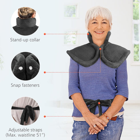 COMFIER Large Heating Pad for Back - FSA HSA Eligible, Neck and Shoulder Heat Wrap, Auto Shut Off, Black