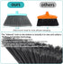 Upgrade Broom and Dustpan Set, Silicone Broom with Long Handle and Upright Standing Dustpan, Squeegee for Indoor