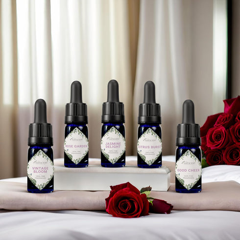 Set, Set: 5 0.33oz Fragrance Oil Bright & Happy Fragrance Oils for Diffusers for Home, Hotel Collection Diffuser Oil