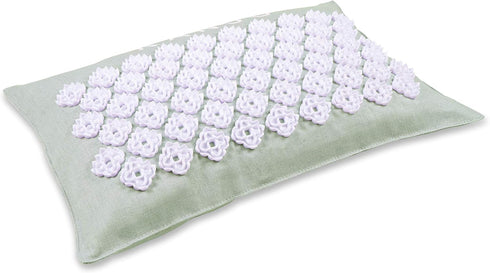 FSA HSA Eligible Kanjo Aroma Mint Acupressure Pillow - 100% Cotton Linen with Natural Cork Filling