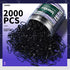 Teenitor 2000pcs Black Hair Rubber Bands, Soft Elastic Hair Ties for Kids Girls Hair Braids