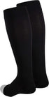 NuVein Medical Compression Stockings, 15-20 mmHg Support, Knee Length, Open Toe, Black, Small