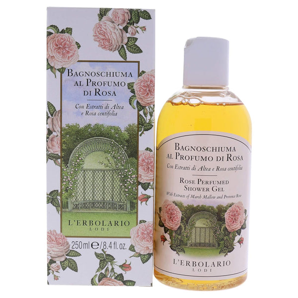 L'Erbolario Soothing Perfumed Shower Gel, Body Soap with Marsh Mallow, Amber Floral, 8.4 oz