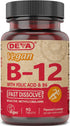 DEVA Vegan Vitamin B12 Fast Dissolve Supplement - 1000 Mcg, Lemon Flavor, 90 Tablets