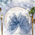Ribbli Dusty Blue Crinkled Wired Ribbon, 2.5 Inch with Metallic Wavy for Christmas Tree Topper, Gift Wrapping