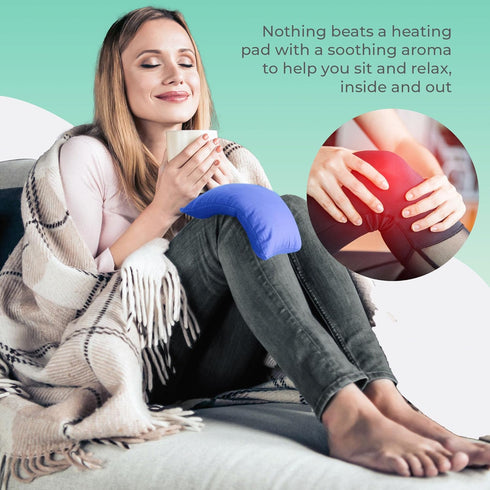 My Heating Pad for Pain Relief - Moist Microwavable Pad for Joints and Muscles, 1 Pack Blue, Lavender Scent
