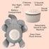 PureBaby Sound Sleepers Portable Sound Machine & Star Projector - Plush Sleep Aid for Baby, 10 Lullabies, Elephant