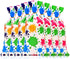 100 Pcs Colorful Paint Splatter Print Artist Treat Bags - Cellophane Candy Bags for Art Party Favors