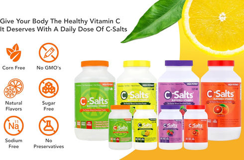 Buffered Vitamin C Powder Supplement, High Absorption Immune Support Drink with Ascorbate C, Organic, Vegan, 8oz