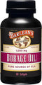Barlean's Borage Oil Supplements, Cold Pressed Pure Borage Seed Oil Softgels, 1000 mg GLA Fatty Acids, 60 Count