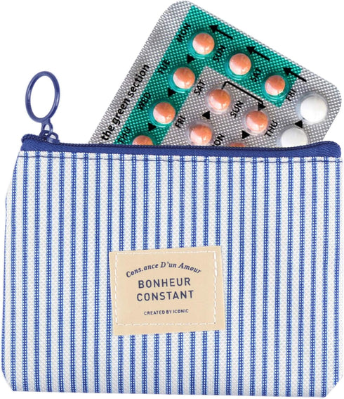2 Pack Birth Control Pill Cases 3"×4" for Women Privacy Protection Contraceptive Medicine Holder Sleeve Pouch