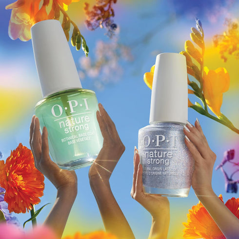 OPI Nature Strong Natural Origin Nail Polish - Clear Gel Like Eco-Friendly Base Coat & Top Coat