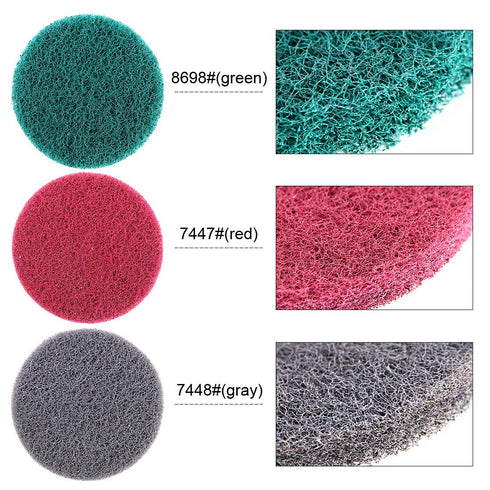 Swpeet 16Pcs 4Inch 3 1 Different Color Scrubbing Pads Drill Powered Brush Tile Scrubber Scouring Pads Cleaning Kit
