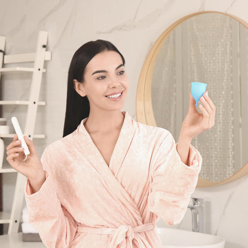 Set 12 (2 EcoBlossom Reusable Menstrual Cup - The Most Reliable Medical Grade Silicone Period Cups - Comfortably use